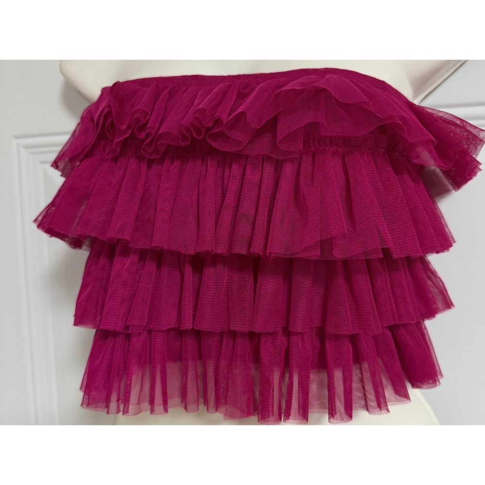 Nasty Girt Pink Tulle Tutu Top SZ 8 Whimsical Fairy Layers Cropped